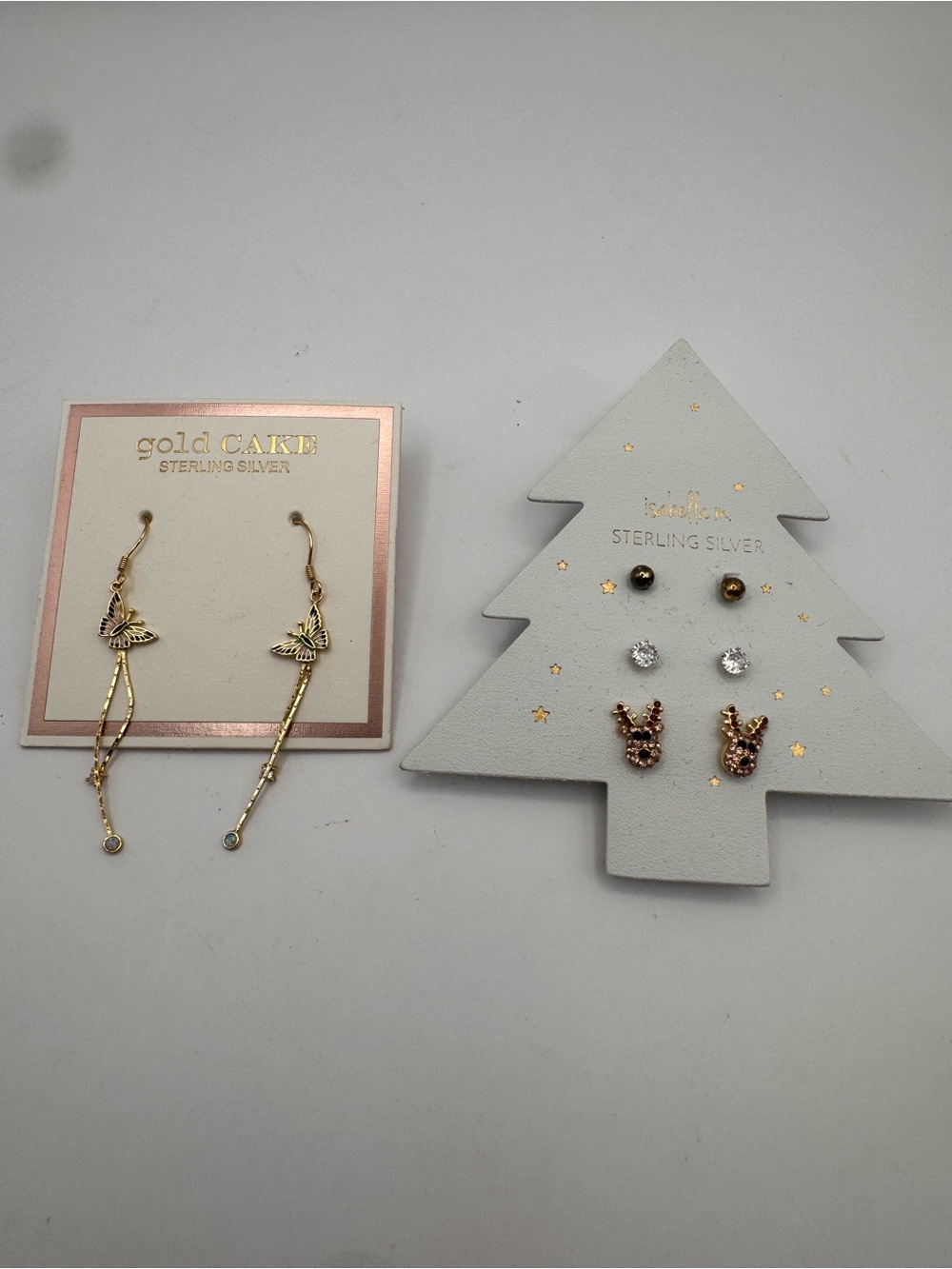 Bundle Gold Cake/Isabella M. Sterling Silver Earrings
